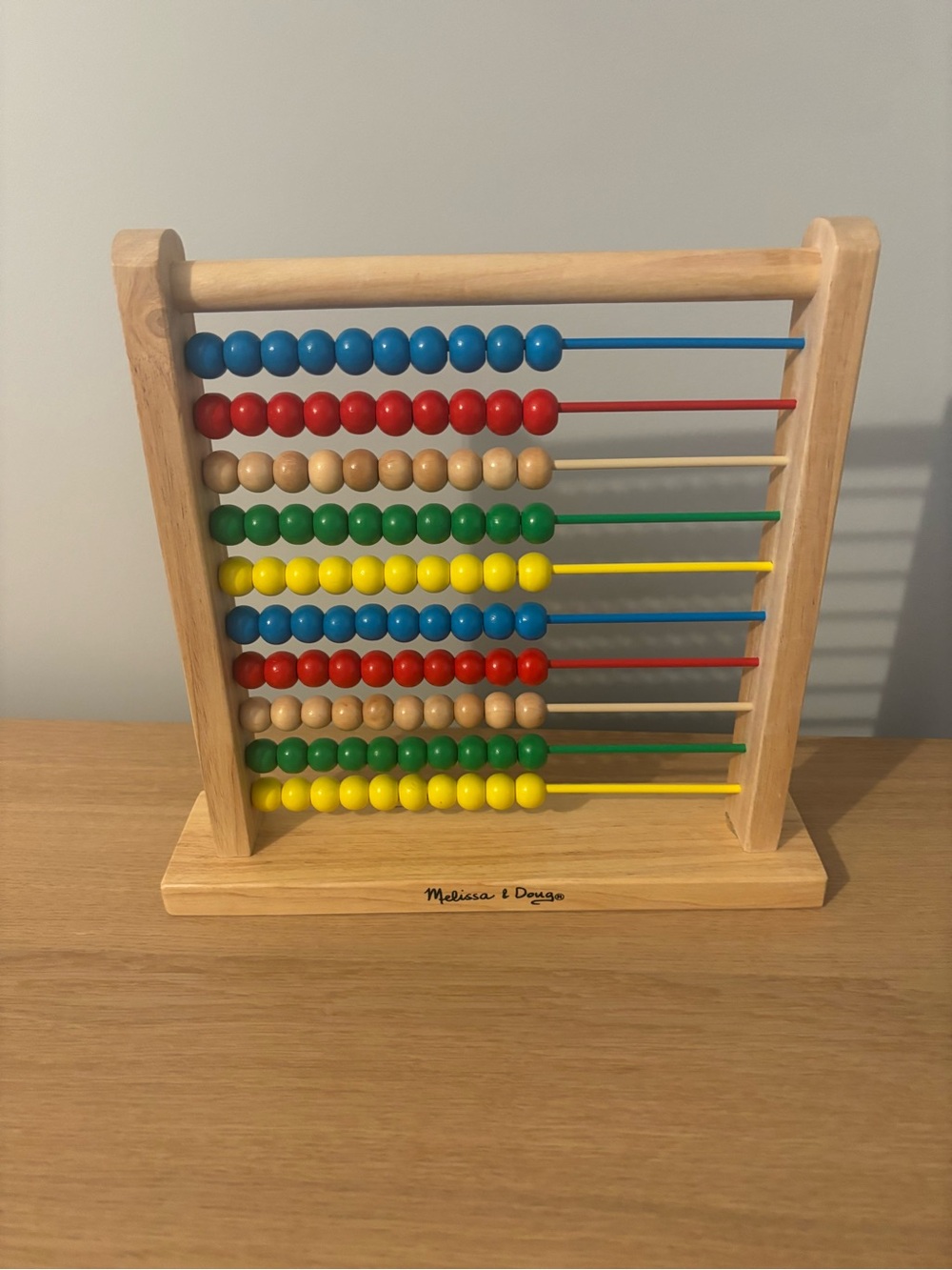 Melissa & Doug Wooden Abacus - Multicolor Counting Toy for Kids